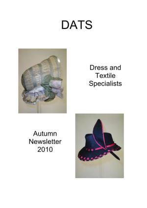 Dress and Textile Specialists Autumn Newsletter 2010