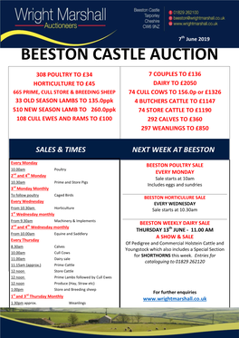 Beeston Castle Auction