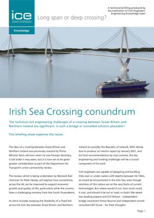 Irish Sea Crossing Conundrum
