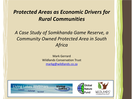 Protected Areas As Economic Drivers for Rural Communities