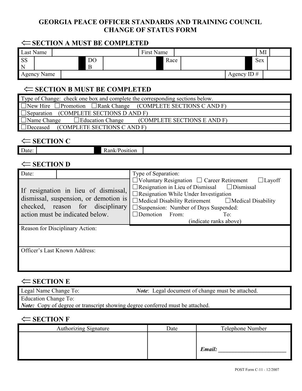 Georgia Peace Officer Standards and Training Council