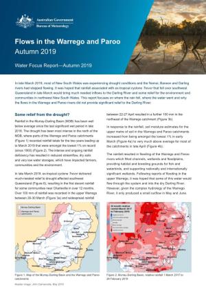Flows in the Warrego and Paroo Autumn 2019
