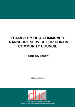 Feasibility of a Community Transport Service for Contin Community Council