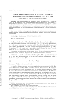 Commutation Principles in Euclidean Jordan Algebras and Normal Decomposition Systems∗
