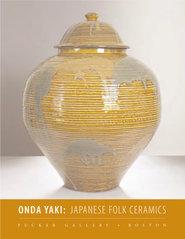 Onda Yaki: Japanese Folk Ceramics