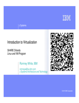 Introduction to Virtualization