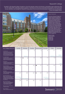 2018 Interfaith Calendar