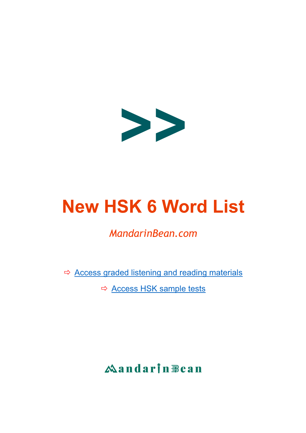 New HSK 6 Word List