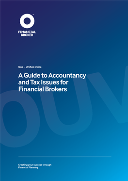 A Guide to Accountancy and Tax Issues for Financial Brokers