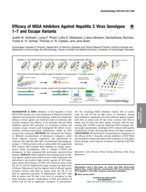 Efficacy of NS5A Inhibitors Against Hepatitis C Virus Genotypes 1-7