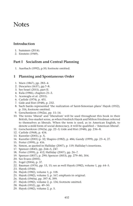 Introduction Part I Socialism and Central Planning 1 Planning And