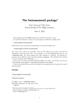 The Fontawesome5 Package∗