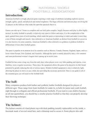 Introduction: the Ball: the Helmet