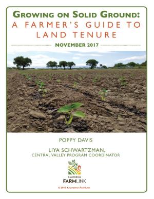 A Farmer's Guide to Land Tenure