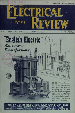 "English Electric" G E N E R a T O R