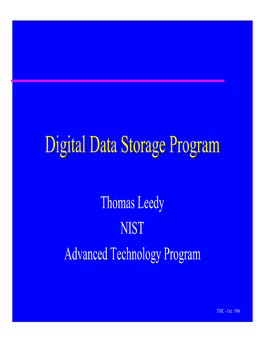 Digital Data Storage Program