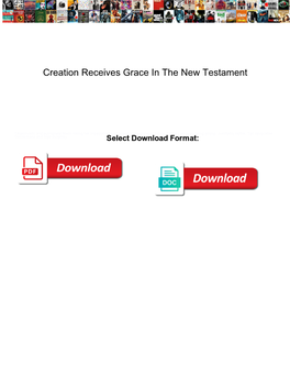 Creation Receives Grace in the New Testament