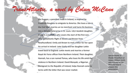 Transatlantic, a Novel by Colum Mccann