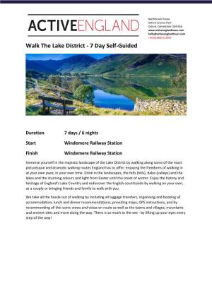 Walk the Lake District - 7 Day Self-Guided