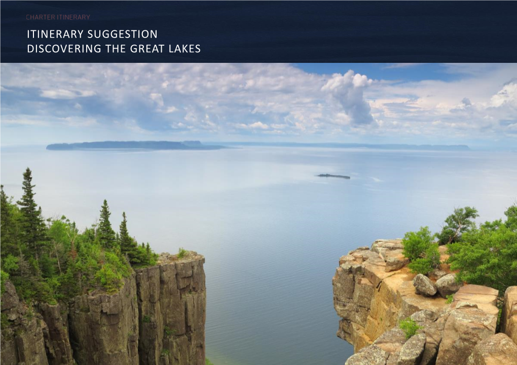 Itinerary Suggestion Discovering the Great Lakes the Best of the Great Lakes