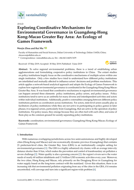 Exploring Coordinative Mechanisms for Environmental Governance in Guangdong-Hong Kong-Macao Greater Bay Area: an Ecology of Games Framework