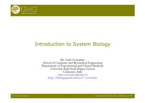 Introduction to System Biology