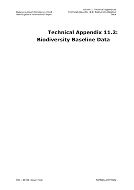Technical Appendix 11.2: Biodiversity Baseline New Bugesera International Airport Data