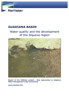 GUADIANA BASIN Water�Quality�And�The�Development� Of�The�Alqueva�Region� 