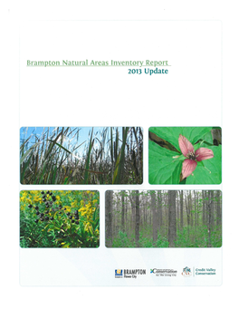 Brampton Natural Areas Inventory Report 2013 Update