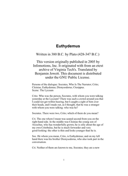 Plato-Euthydemus-689.Pdf