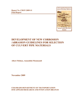 Development of New Corrosion/Abrasion Guidelines For