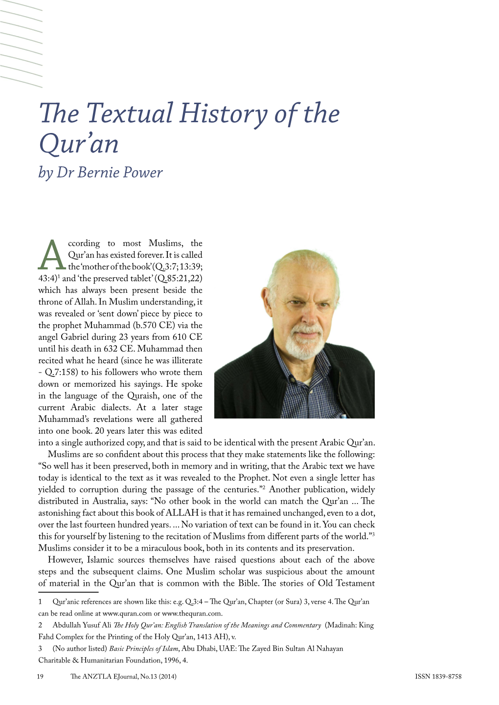 The Textual History of the Qur'an