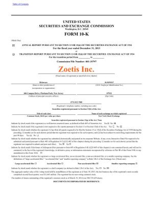 Zoetis Inc. (Exact Name of Registrant As Specified in Its Charter)