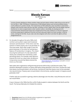 Commonlit | Bloody Kansas