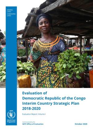 Evaluation of Democratic Republic of the Congo Interim Country Strategic Plan 2018-2020