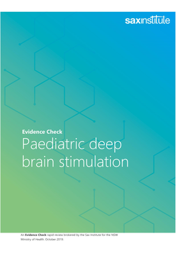 Paediatric Deep Brain Stimulation