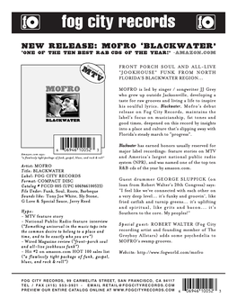Mofro “Blackwater” “One of the Ten Best R&B Cds of the Year!” -AMAZON.COM
