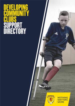 Developing Community Clubs Support Directory Your Club