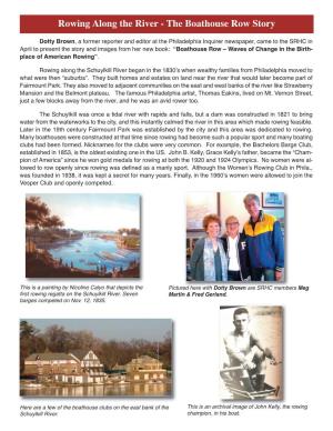 Rowing Along the River - the Boathouse Row Story