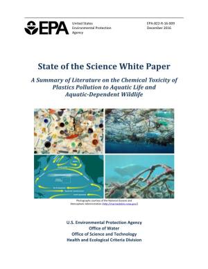 Chemical Toxicity of Plastics Pollution to Aquatic Life and Aquatic-Dependent Wildlife