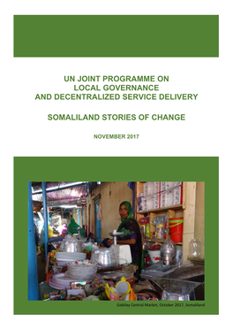 Un Joint Programme on Local Governance and Decentralized Service Delivery