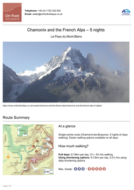 Chamonix and the French Alps – 5 Nights Le Pays Du Mont Blanc