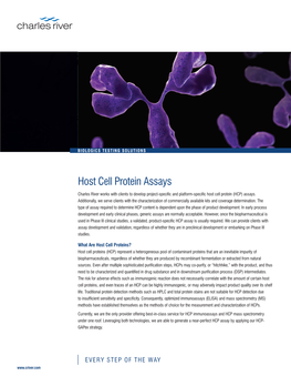 Host Cell Protein Assays