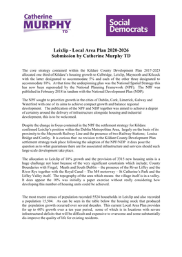 Leixlip - Local Area Plan 2020-2026 Submission by Catherine Murphy TD