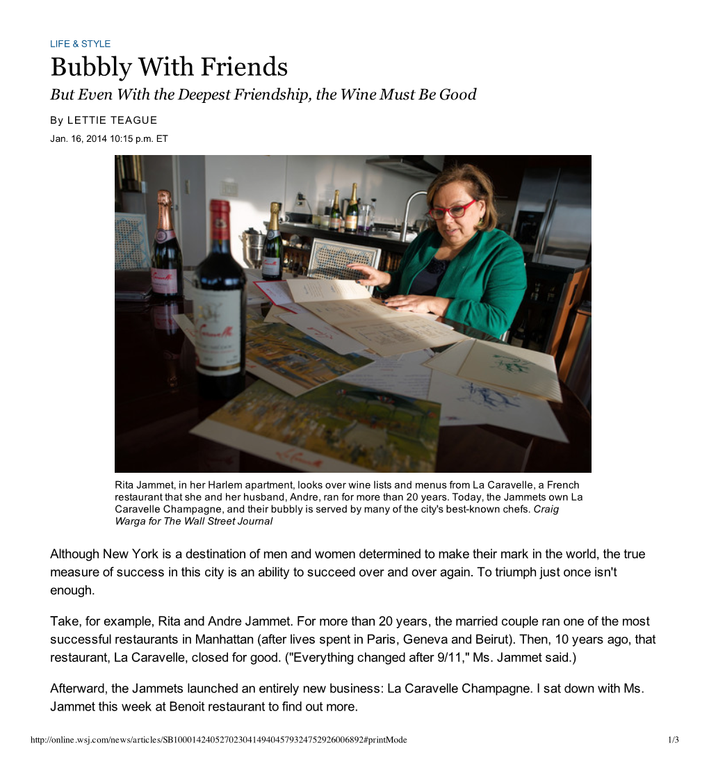 Bubbly with Friends - WSJ.Com