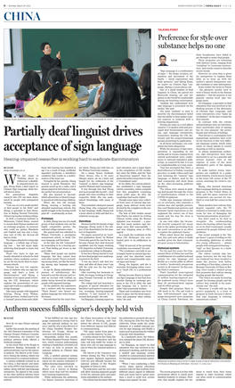 Partially Deaf Linguist Drives Acceptance of Sign