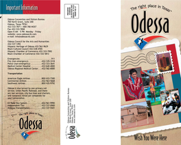 Odessa Convention and Visitors Bureau 700 North Grant