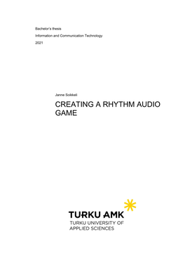 Creating a Rhythm Audio Game