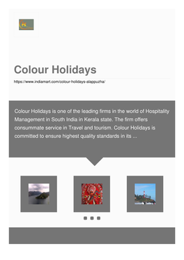 Colour Holidays