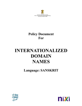 Internationalized Domain Names-Sanskrit